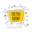 Interesting Fact Background. Did you know question. Vector Illustration